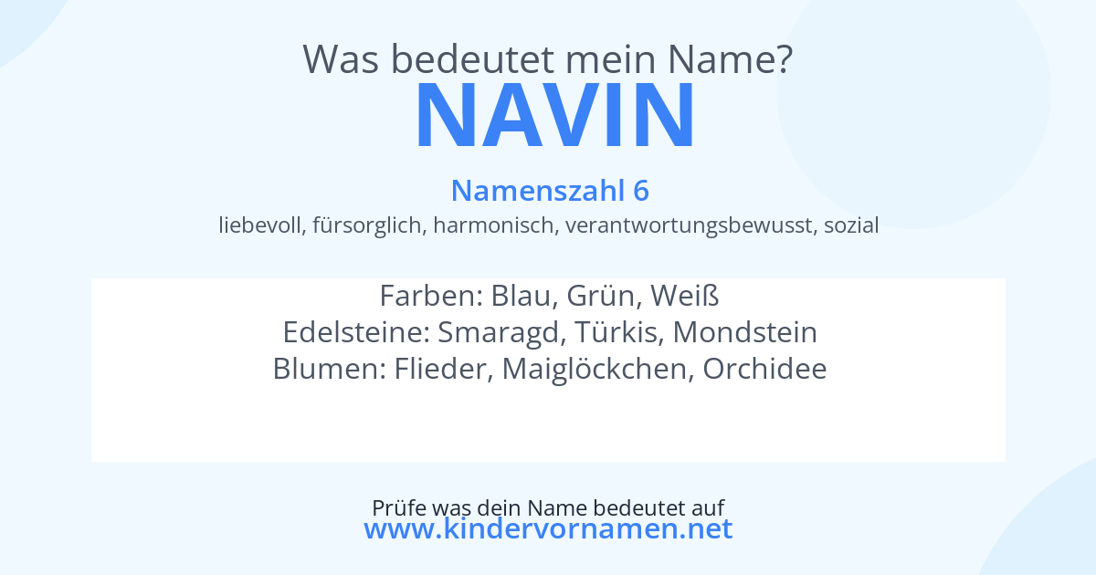 Was bedeutet der Name Navin?