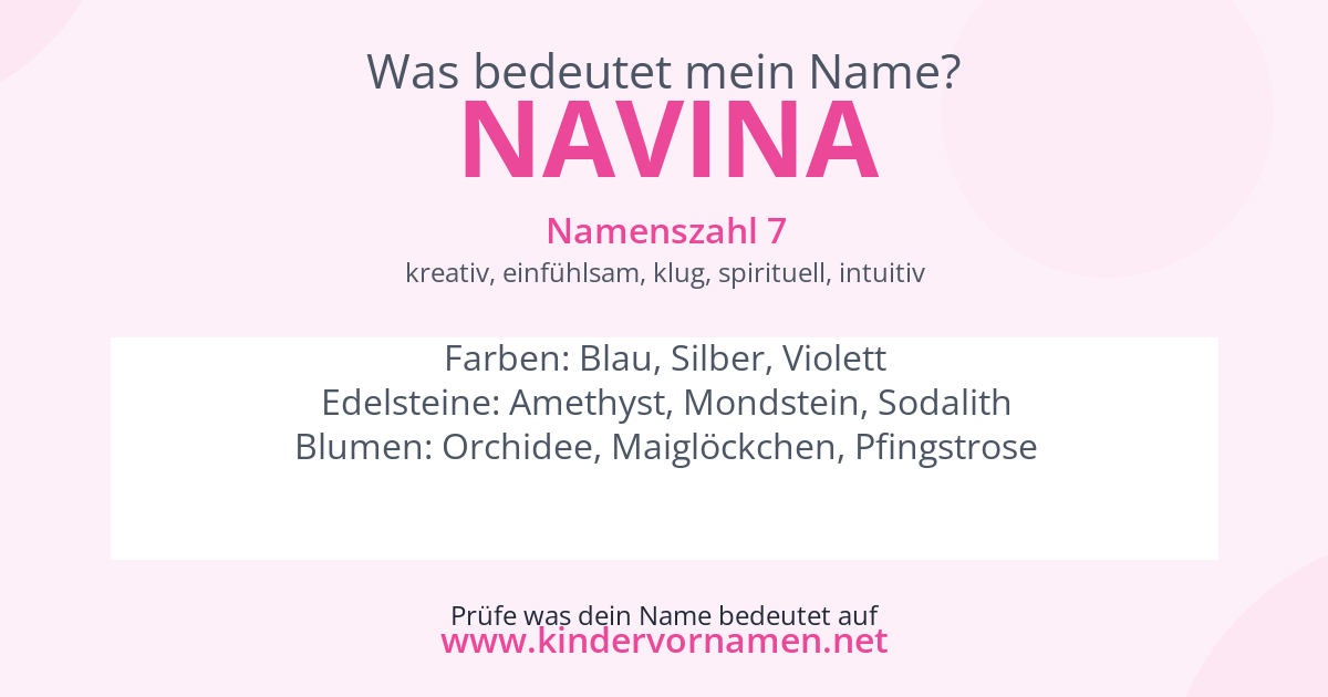 Was bedeutet der Name Navina?