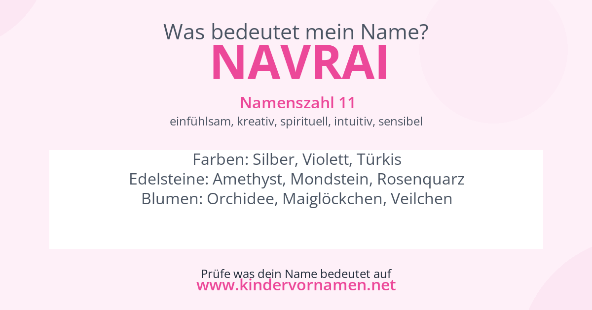 Was bedeutet der Name Navrai?