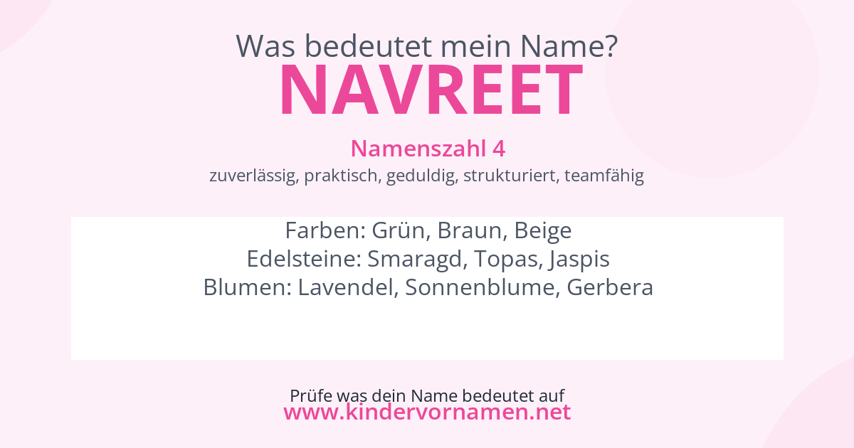 Was bedeutet der Name Navreet?