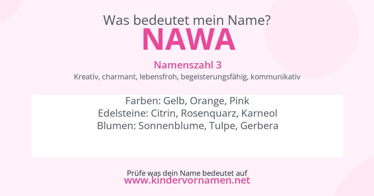 Was bedeutet der Name Nawa?