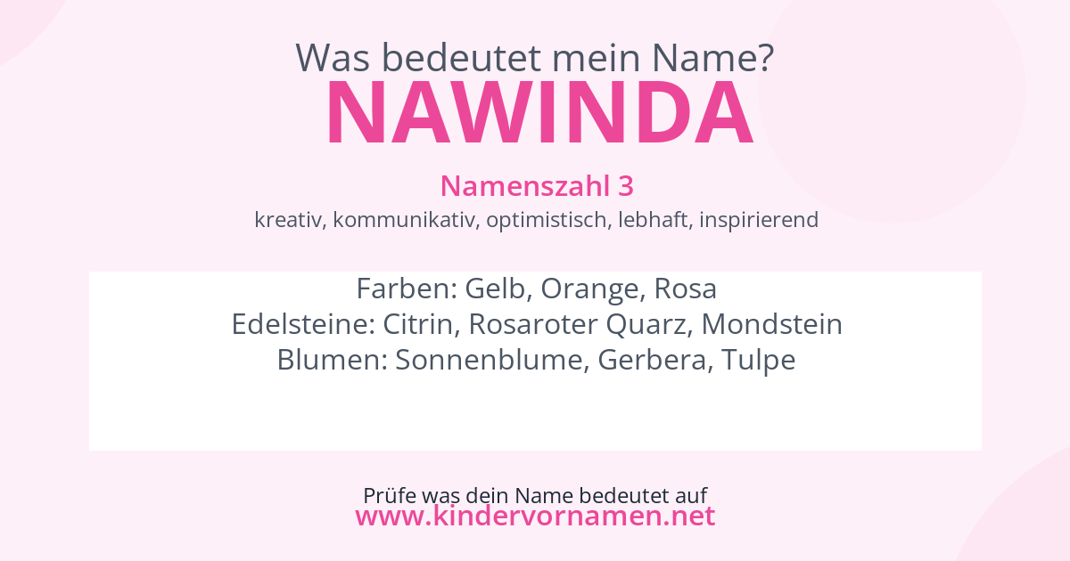 Was bedeutet der Name Nawinda?