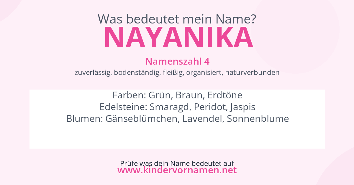Was bedeutet der Name Nayanika?