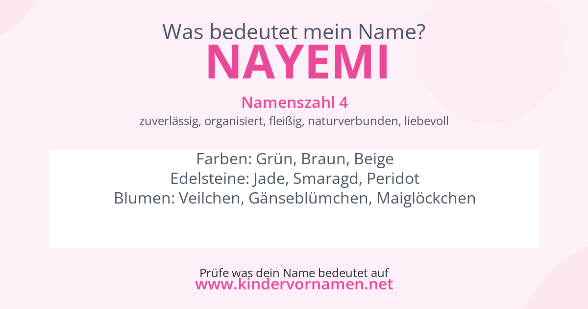 Was bedeutet der Name Nayemi?
