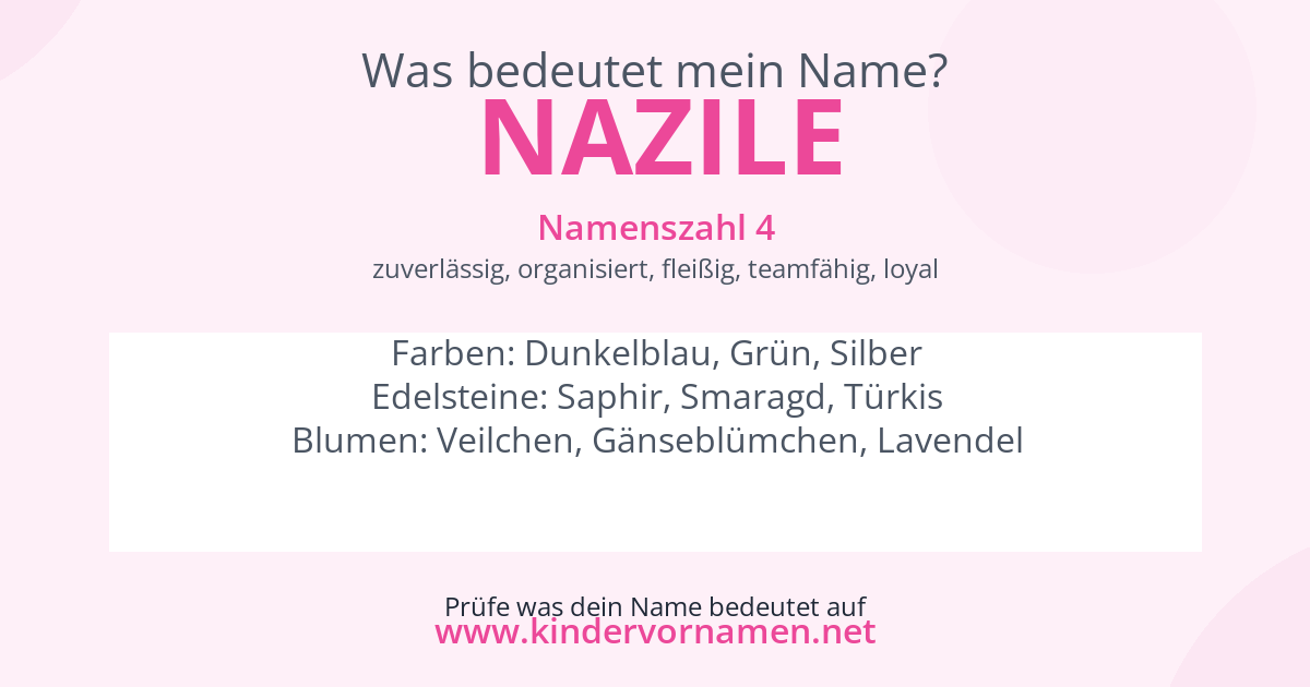 Was bedeutet der Name Nazile?