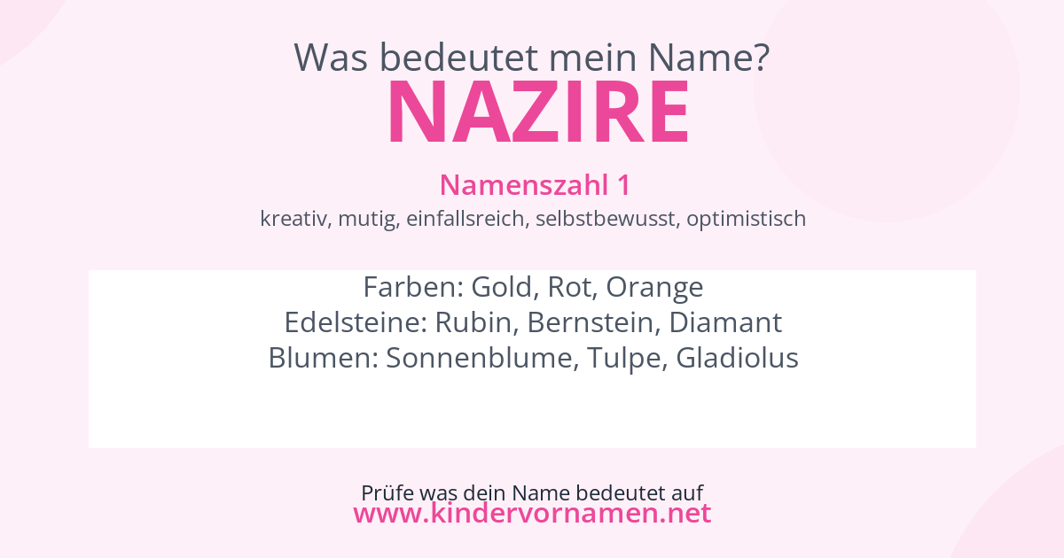 Was bedeutet der Name Nazire?