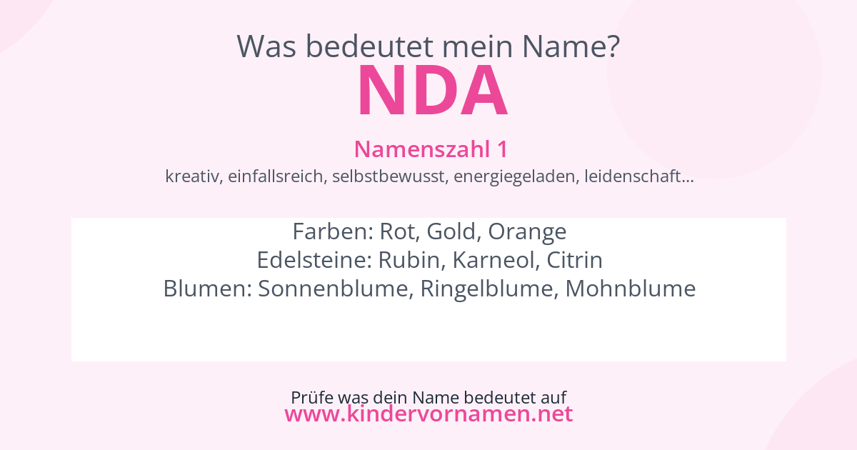 Was bedeutet der Name Nda?