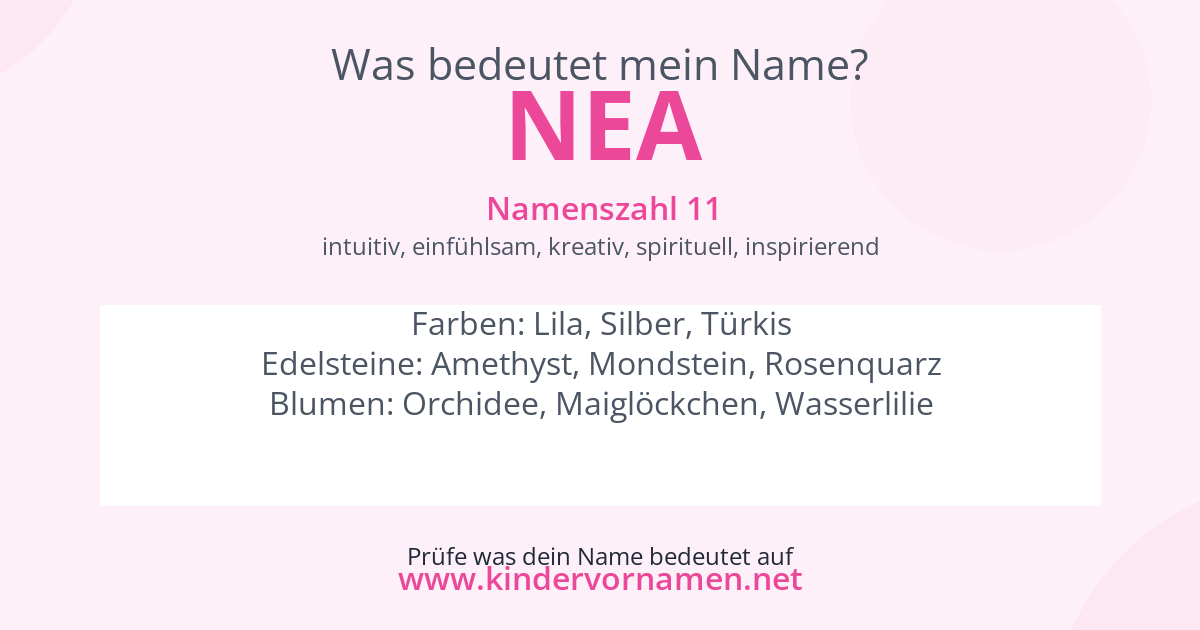 Was bedeutet der Name Nea?
