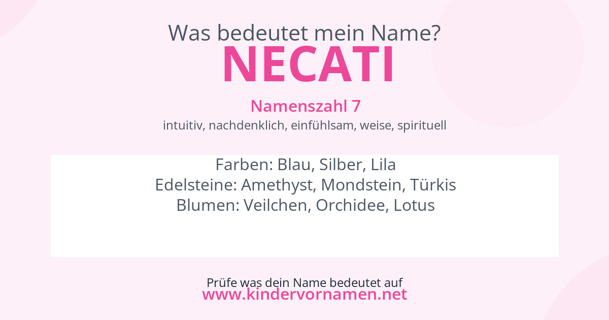 Was bedeutet der Name Necati?