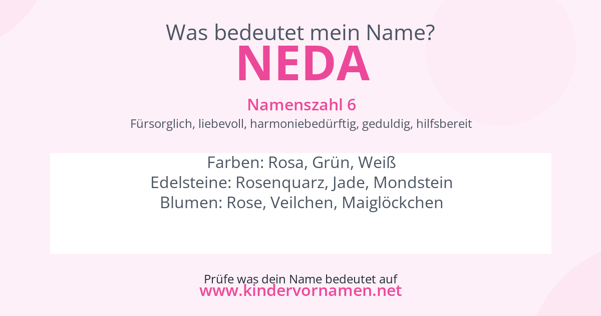 Was bedeutet der Name Neda?