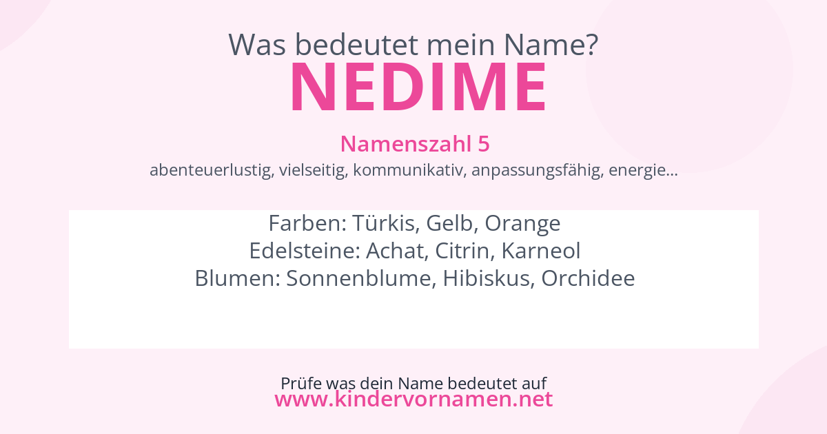 Was bedeutet der Name Nedime?