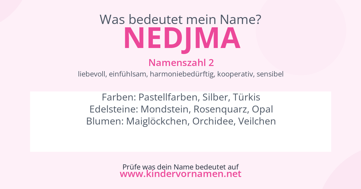 Was bedeutet der Name Nedjma?