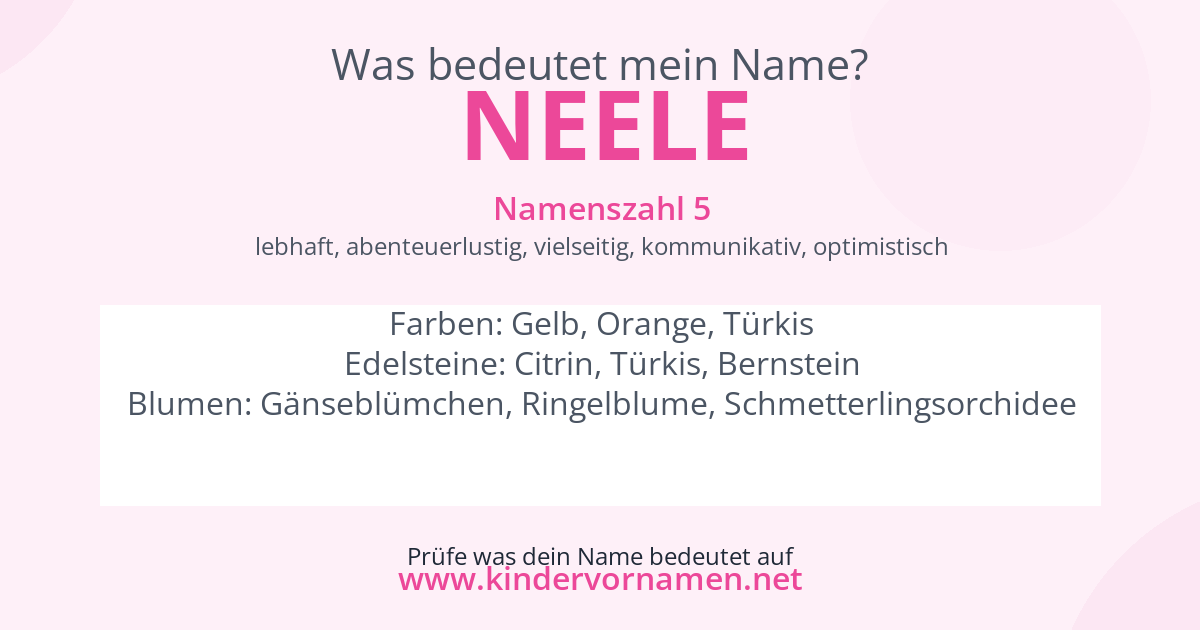 Was bedeutet der Name Neele?
