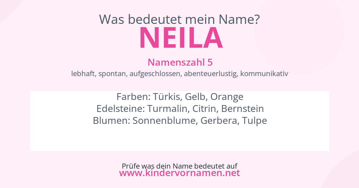 Was bedeutet der Name Neila?