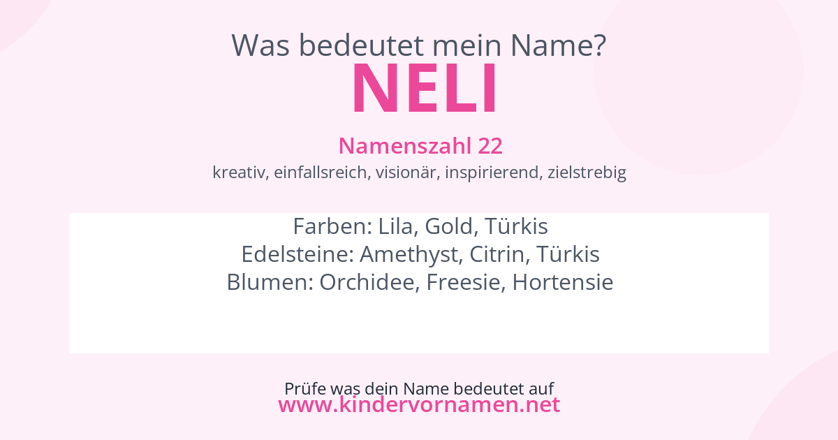 Was bedeutet der Name Neli?