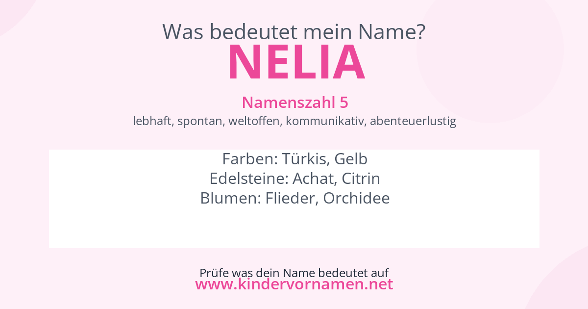 Was bedeutet der Name Nelia?