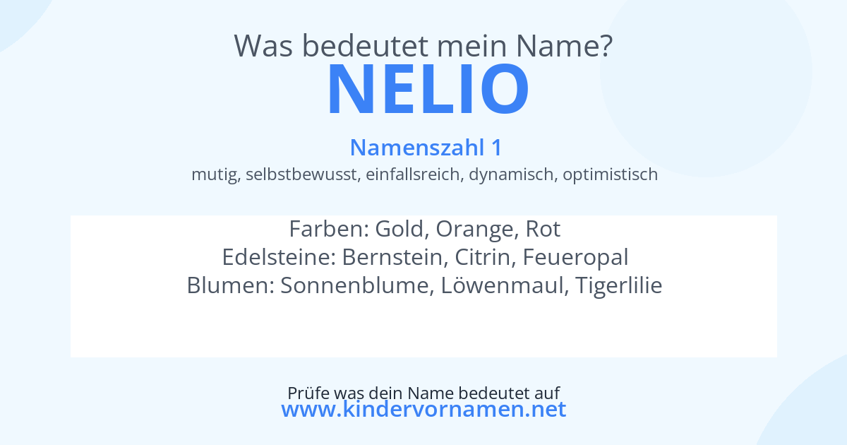 Was bedeutet der Name Nelio?