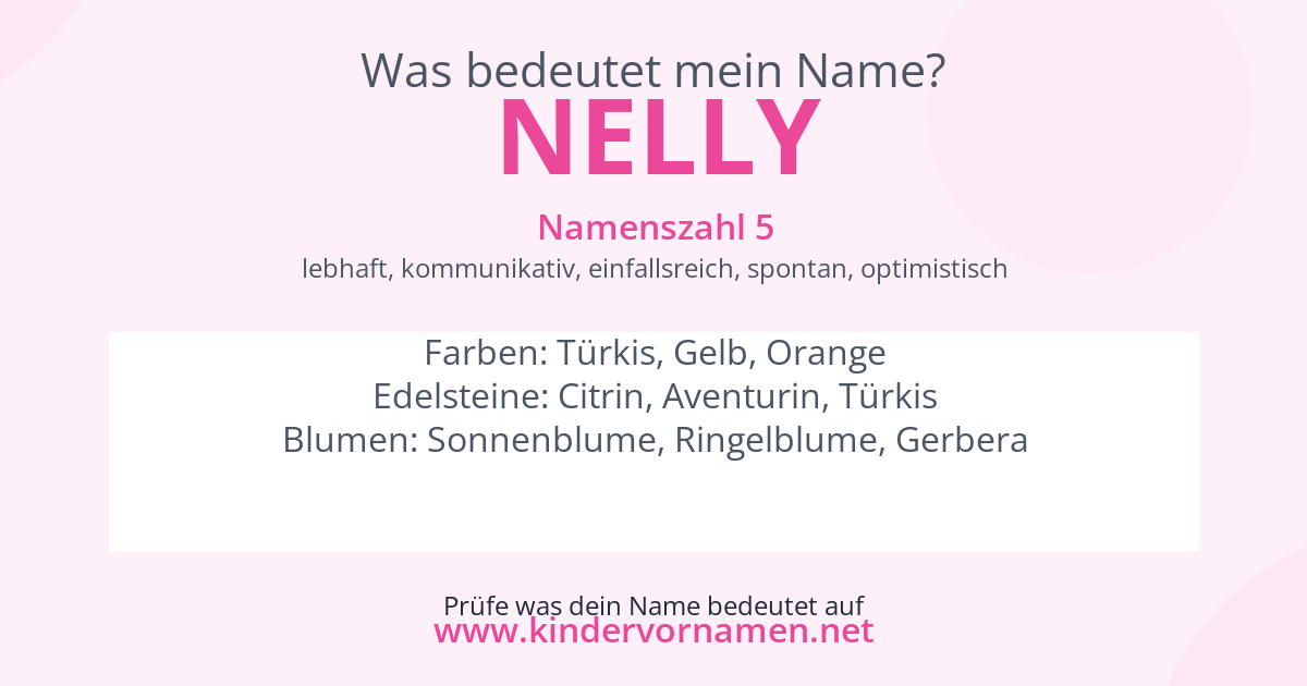 Was bedeutet der Name Nelly?