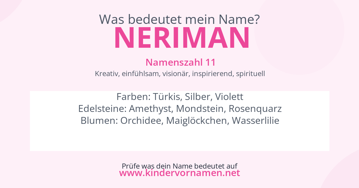 Was bedeutet der Name Neriman?
