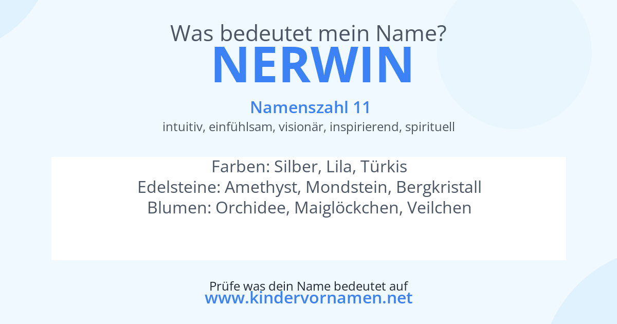 Was bedeutet der Name Nerwin?