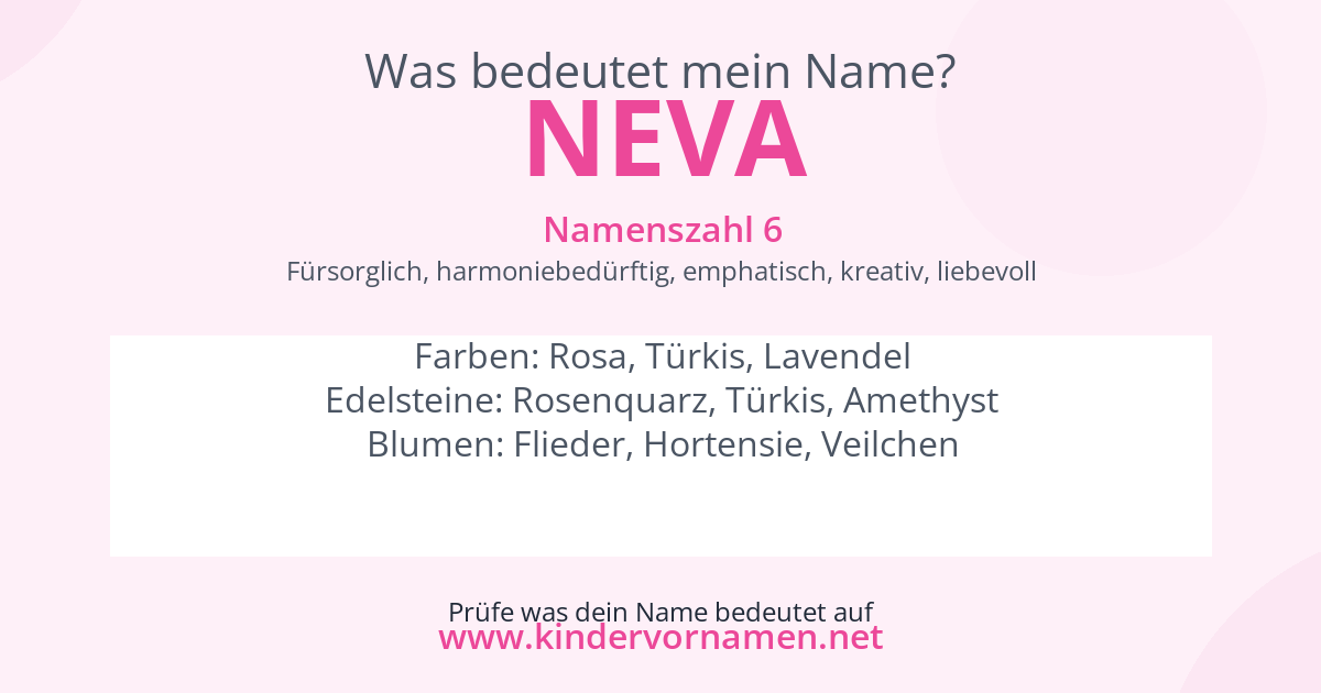 Was bedeutet der Name Neva?