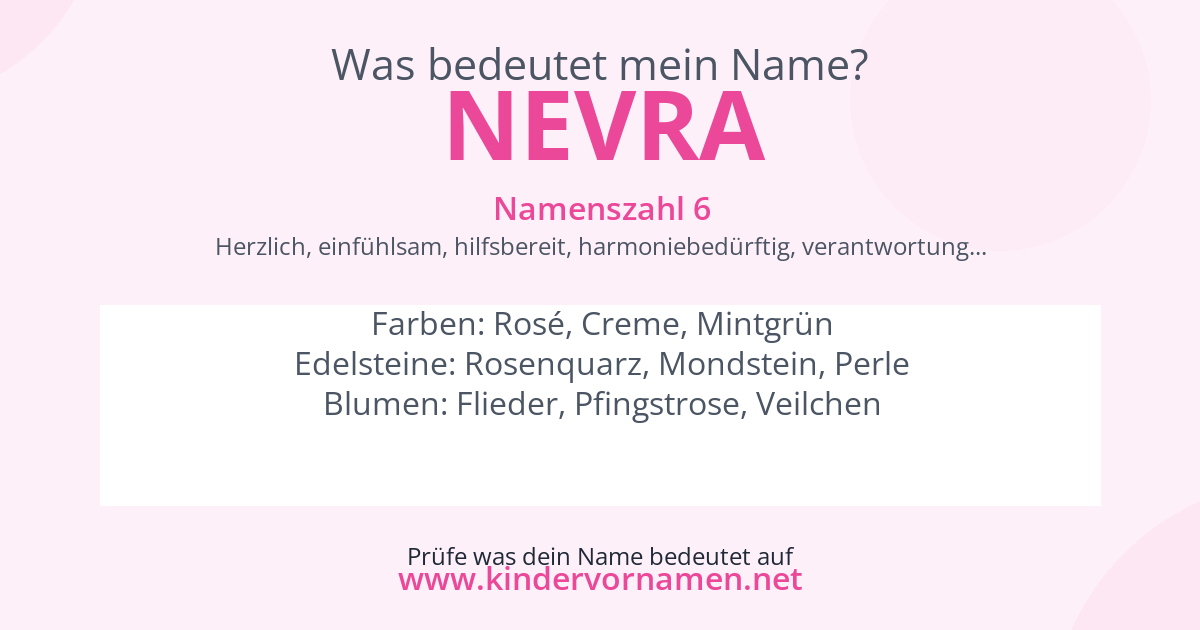 Was bedeutet der Name Nevra?
