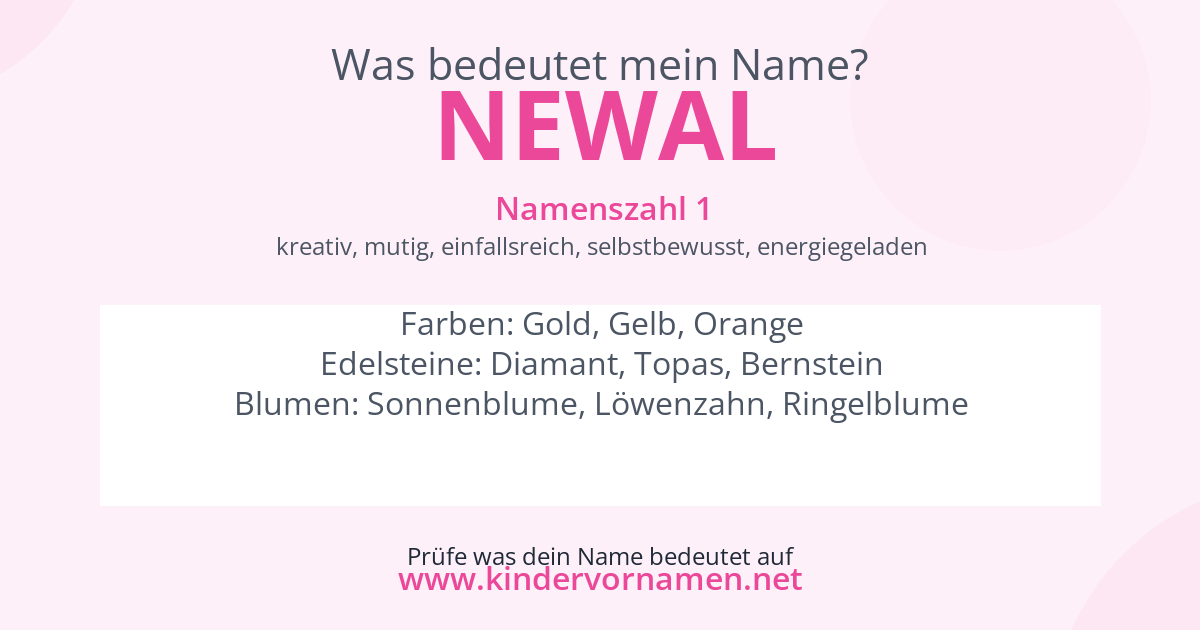 Was bedeutet der Name Newal?