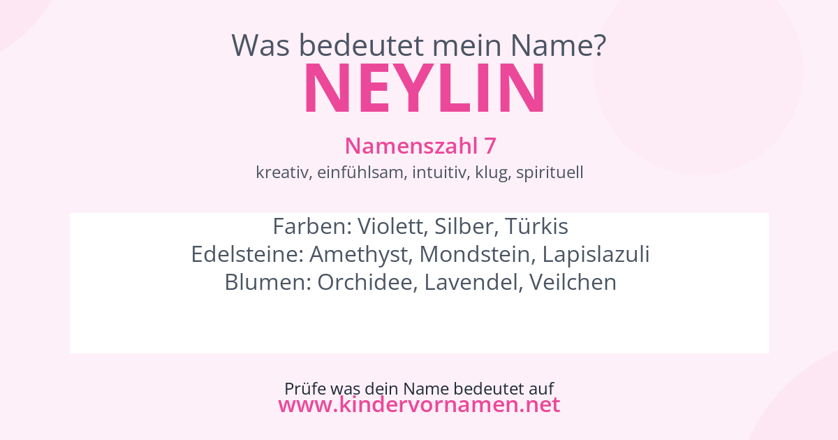 Was bedeutet der Name Neylin?