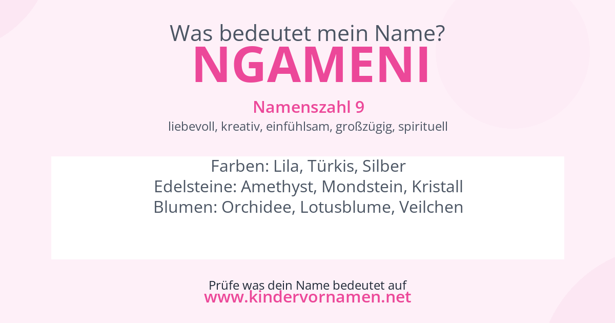 Was bedeutet der Name Ngameni?