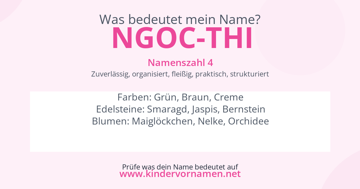 Was bedeutet der Name Ngoc-Thi?