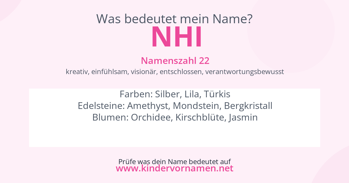 Was bedeutet der Name Nhi?