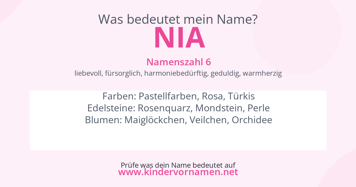 Was bedeutet der Name Nia?