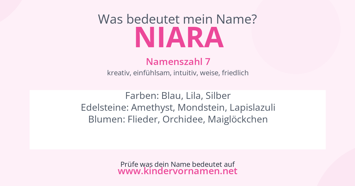 Was bedeutet der Name Niara?