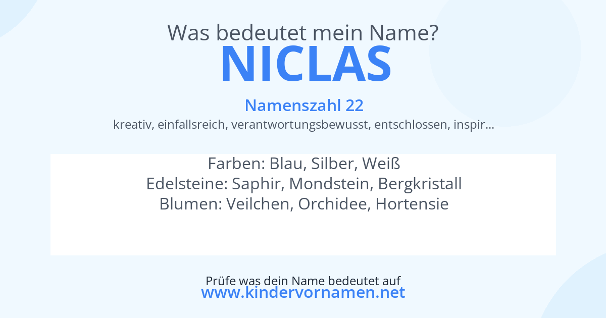 Was bedeutet der Name Niclas?
