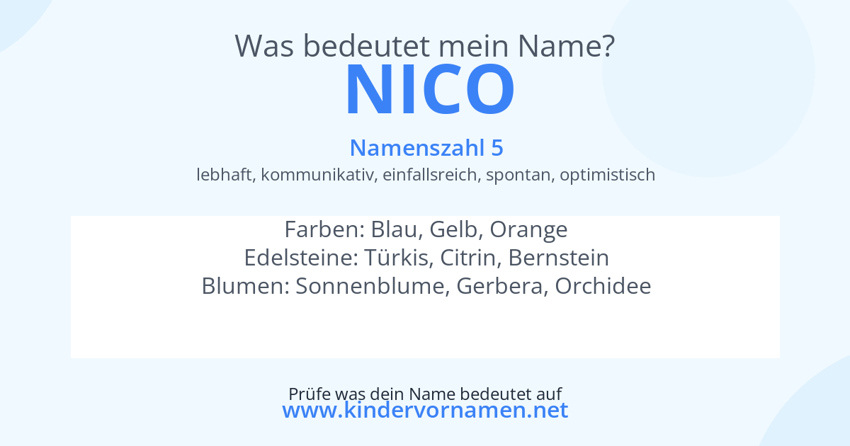 Was bedeutet der Name Nico?