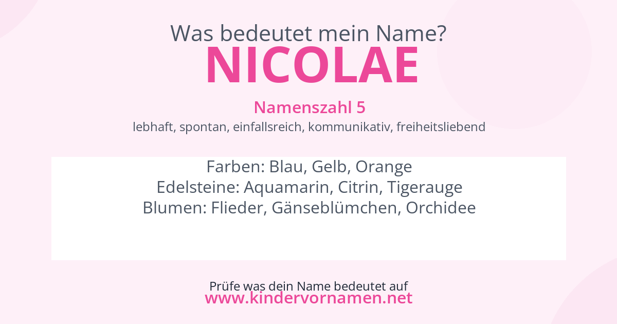 Was bedeutet der Name Nicolae?