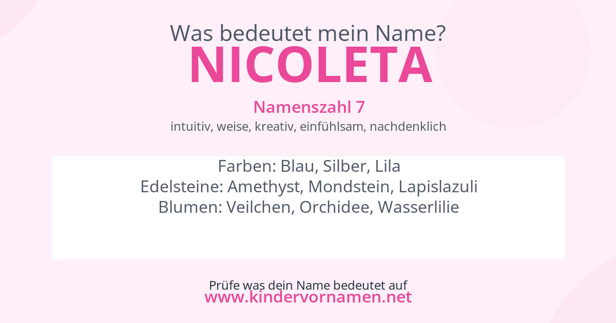 Was bedeutet der Name Nicoleta?