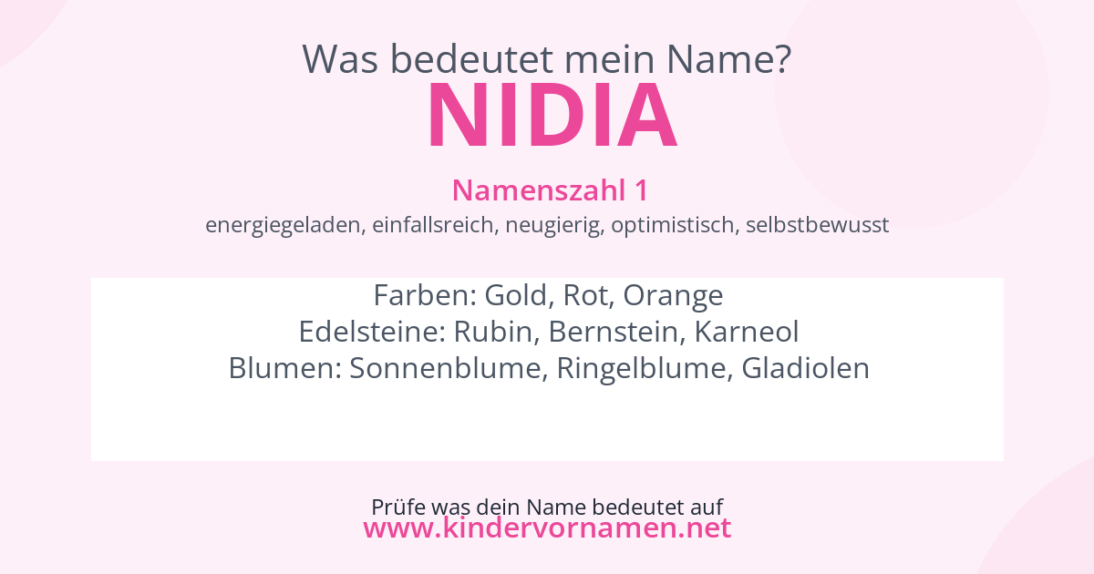 Was bedeutet der Name Nidia?