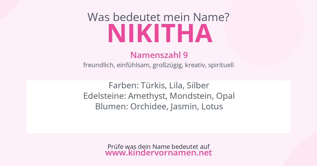Was bedeutet der Name Nikitha?