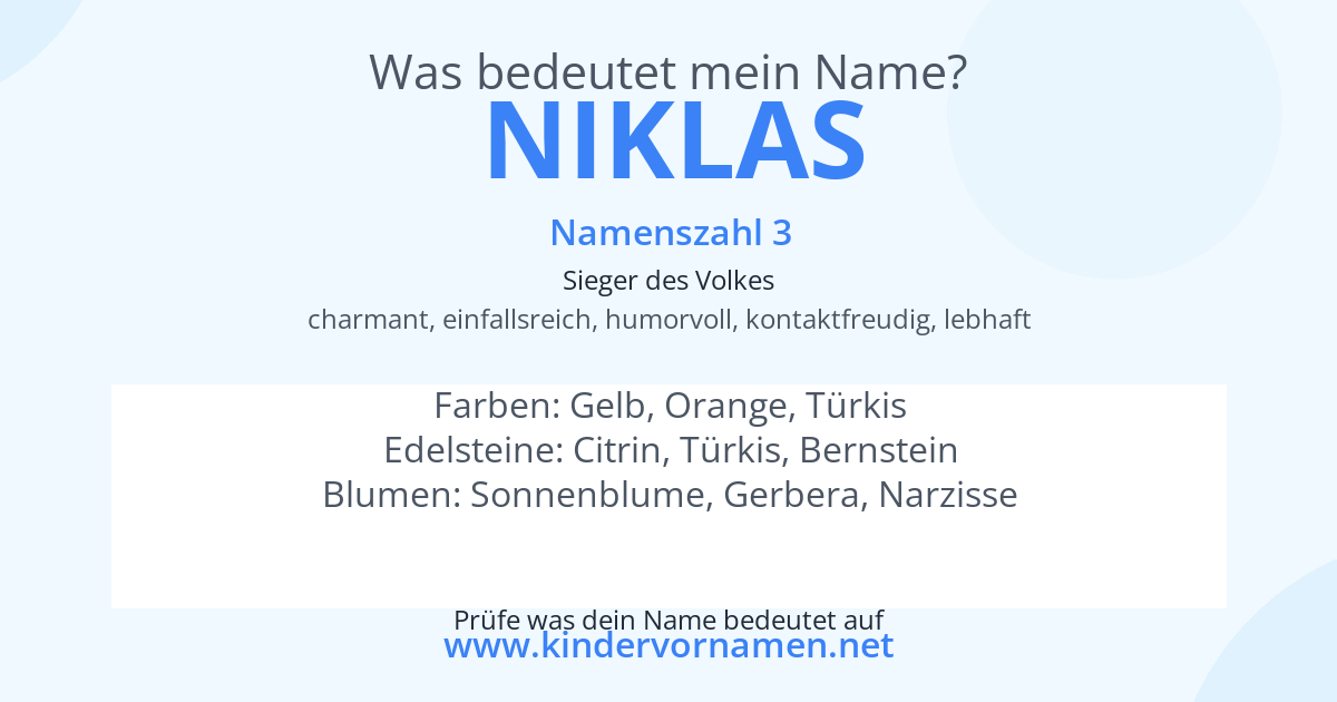 Was bedeutet der Name Niklas?