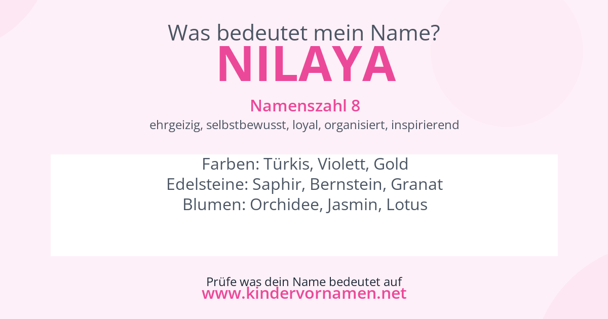 Was bedeutet der Name Nilaya?