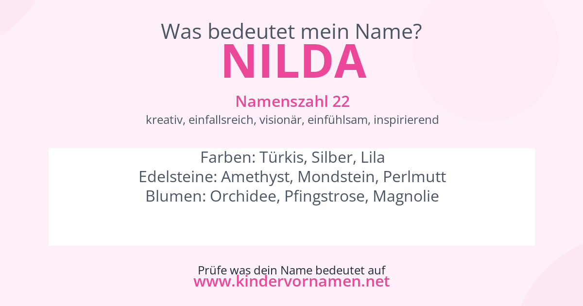 Was bedeutet der Name Nilda?