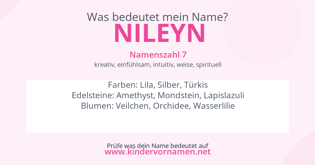Was bedeutet der Name Nileyn?