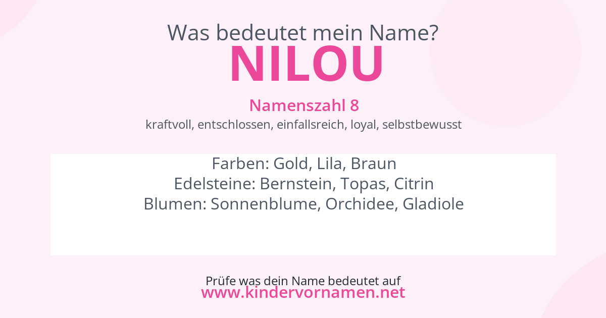 Was bedeutet der Name Nilou?