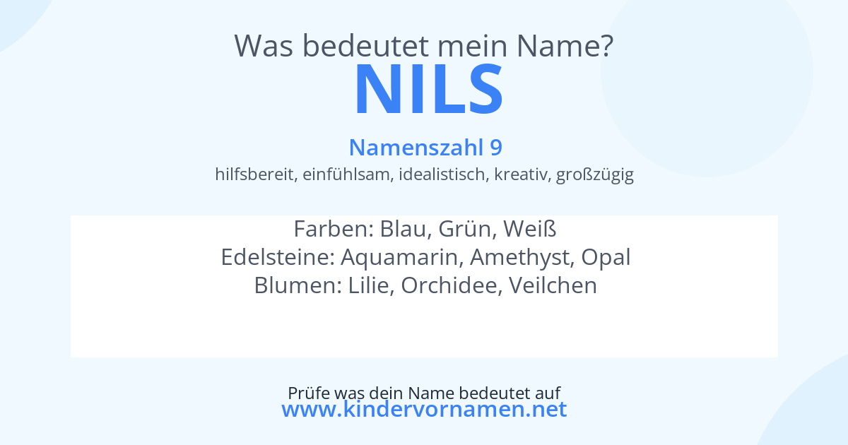 Was bedeutet der Name Nils?
