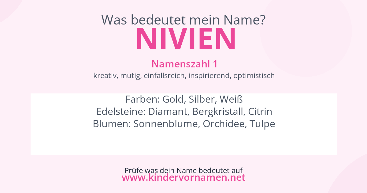 Was bedeutet der Name Nivien?