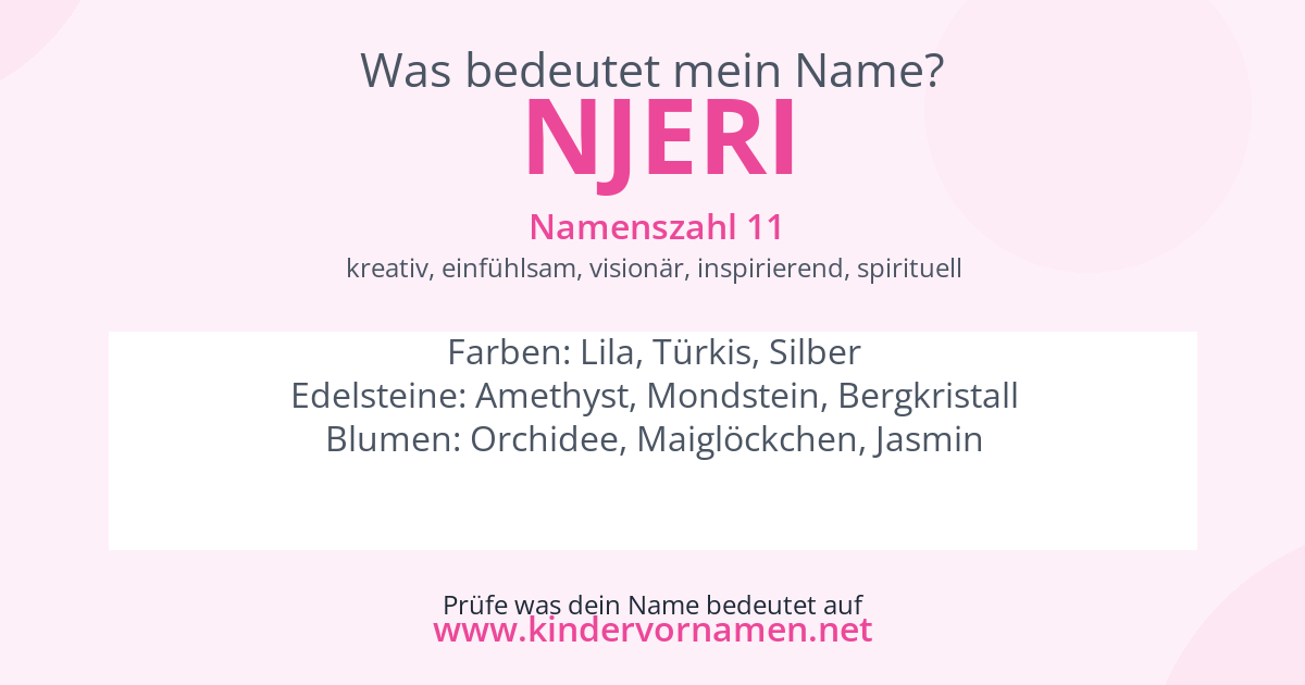 Was bedeutet der Name Njeri?
