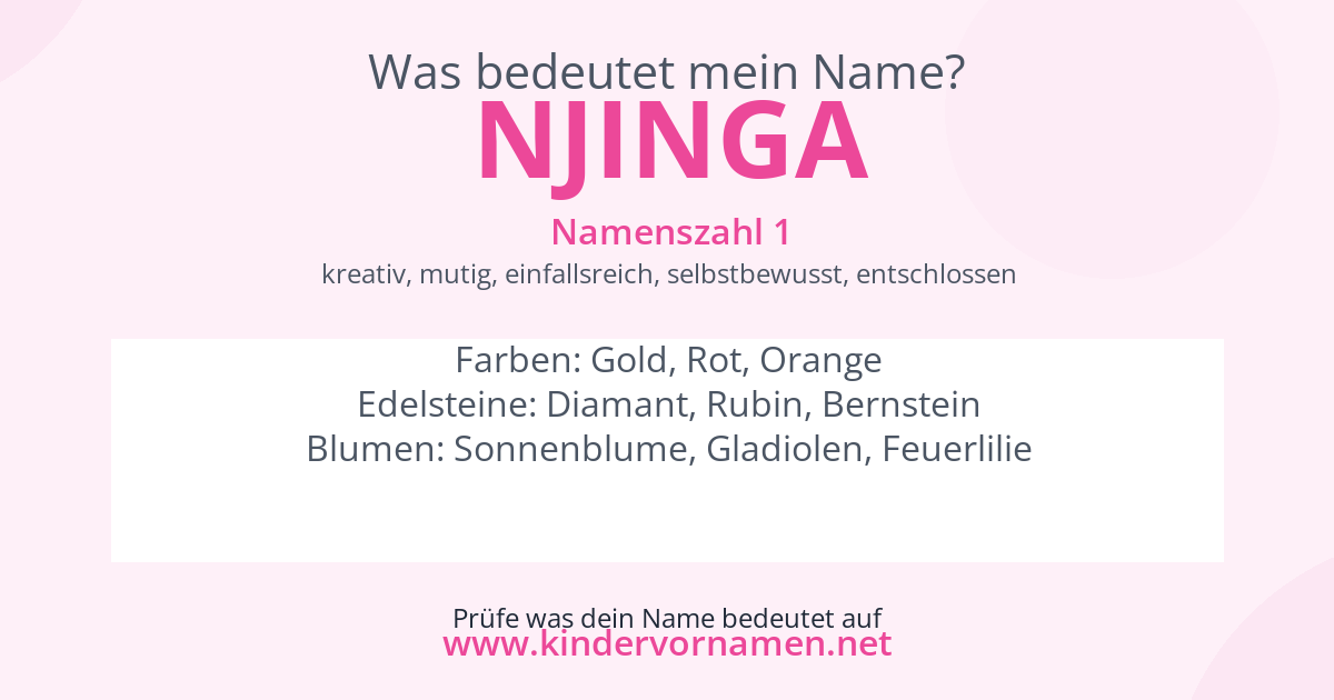 Was bedeutet der Name Njinga?