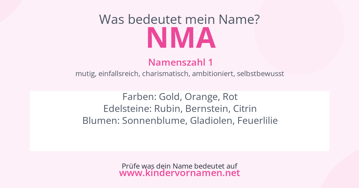 Was bedeutet der Name Nma?