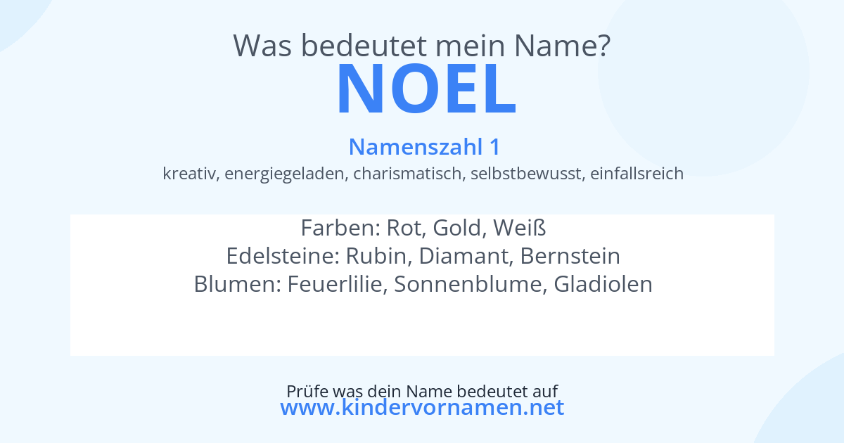 Was bedeutet der Name Noel?